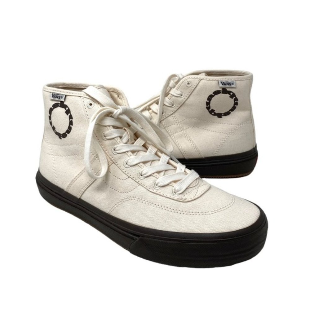 VANS x Quasi Crockett High Decon Shoe Canvas Beige Casual Men's Size VN0007QVTBD - Picture 4 of 9